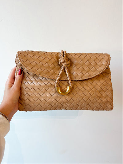 Woven Clutch Brown