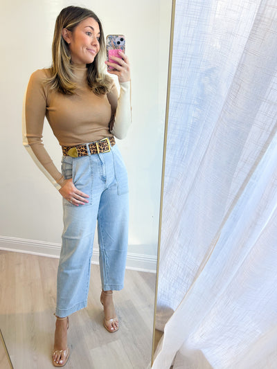 Two Tone Long Slv. Top