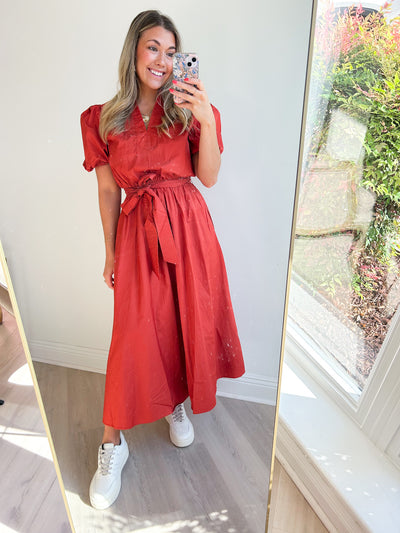 Casey Puff Sleeve Midi Dress