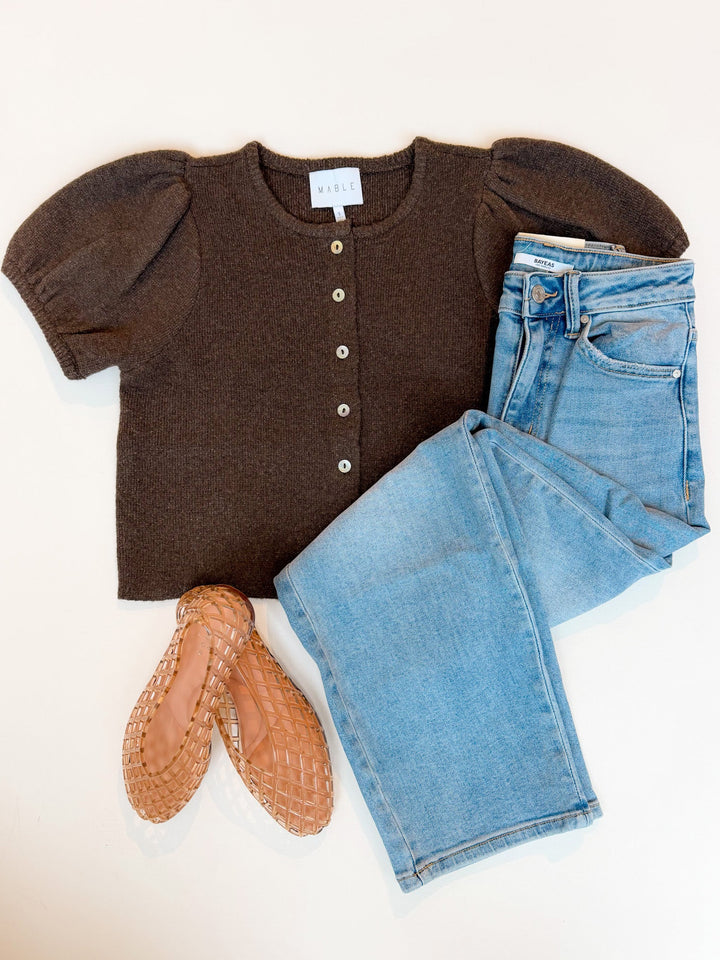 Poppy Knit Top dark brown