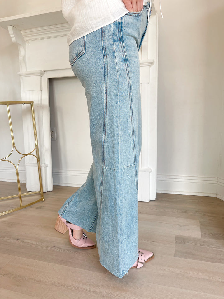 Meg High Rise Wide Leg Jean