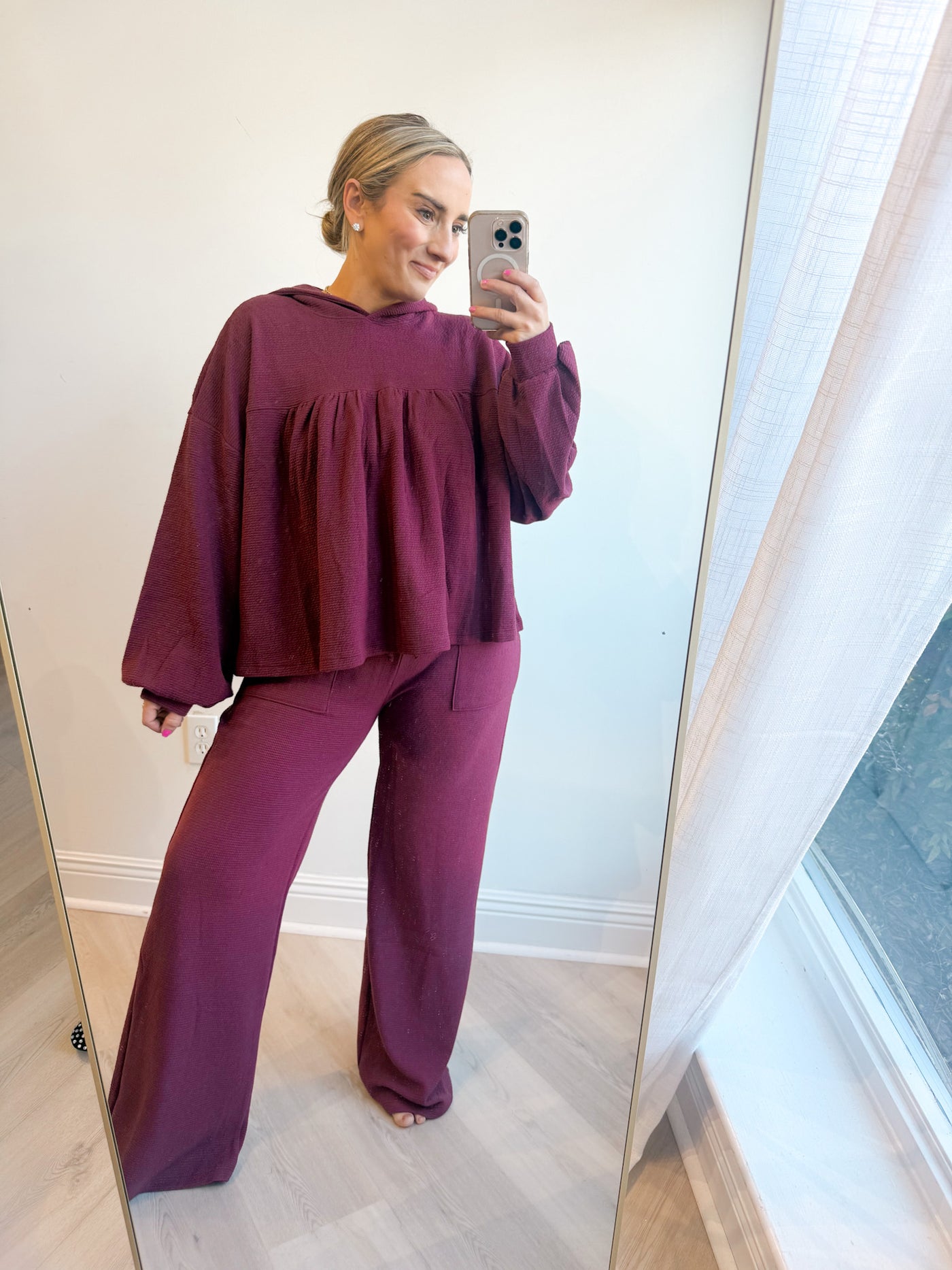 Lola Knit Crop Hoodie Set