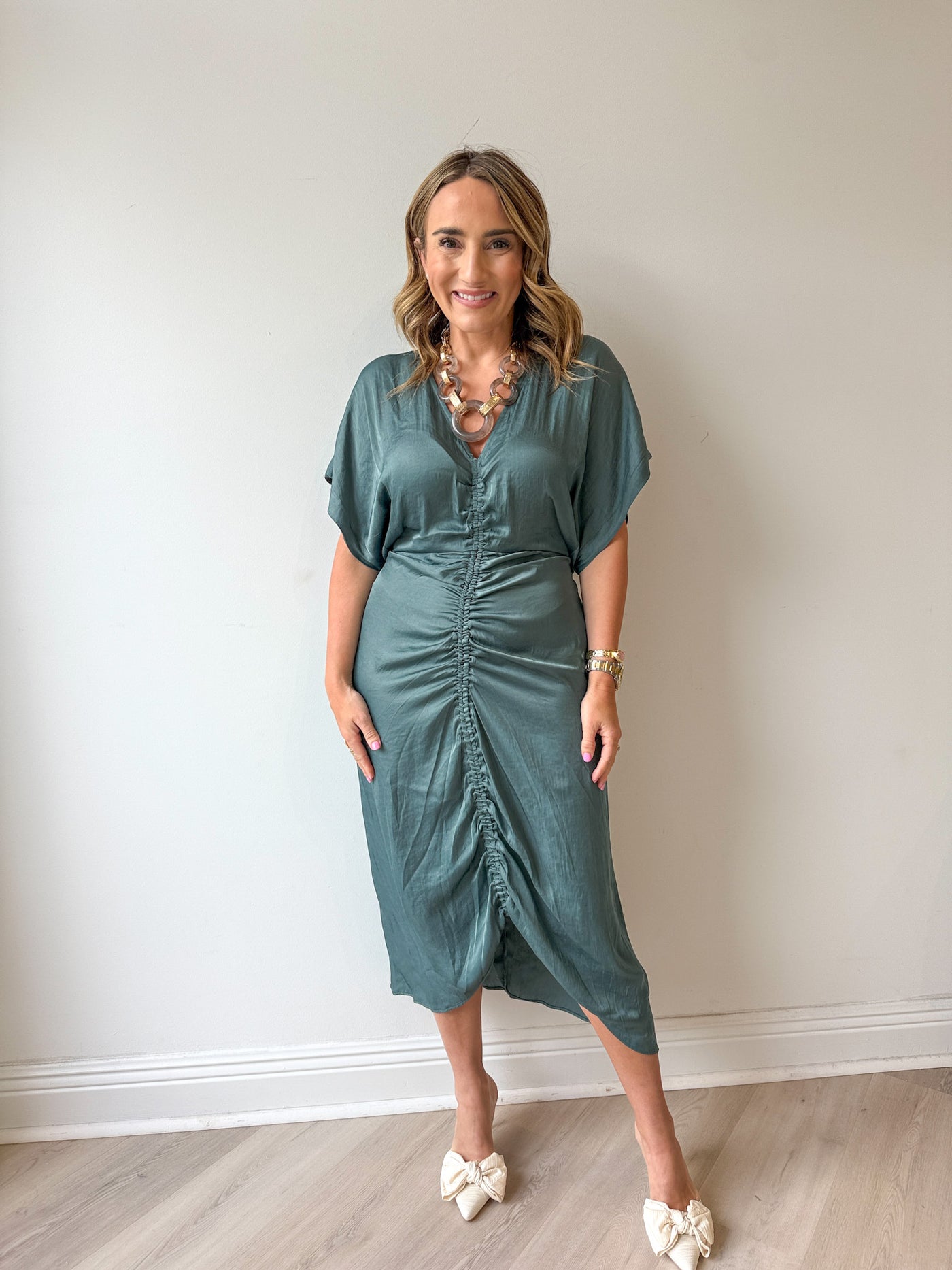 Aimee Dress Dusty Teal