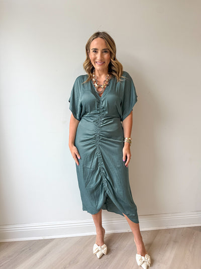 Aimee Dress Dusty Teal
