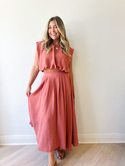 Kayley Skirt Set apricot