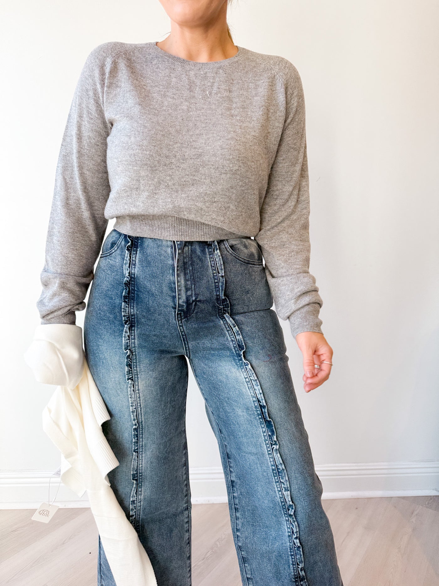 Hilly High Rise Ruffle Jeans