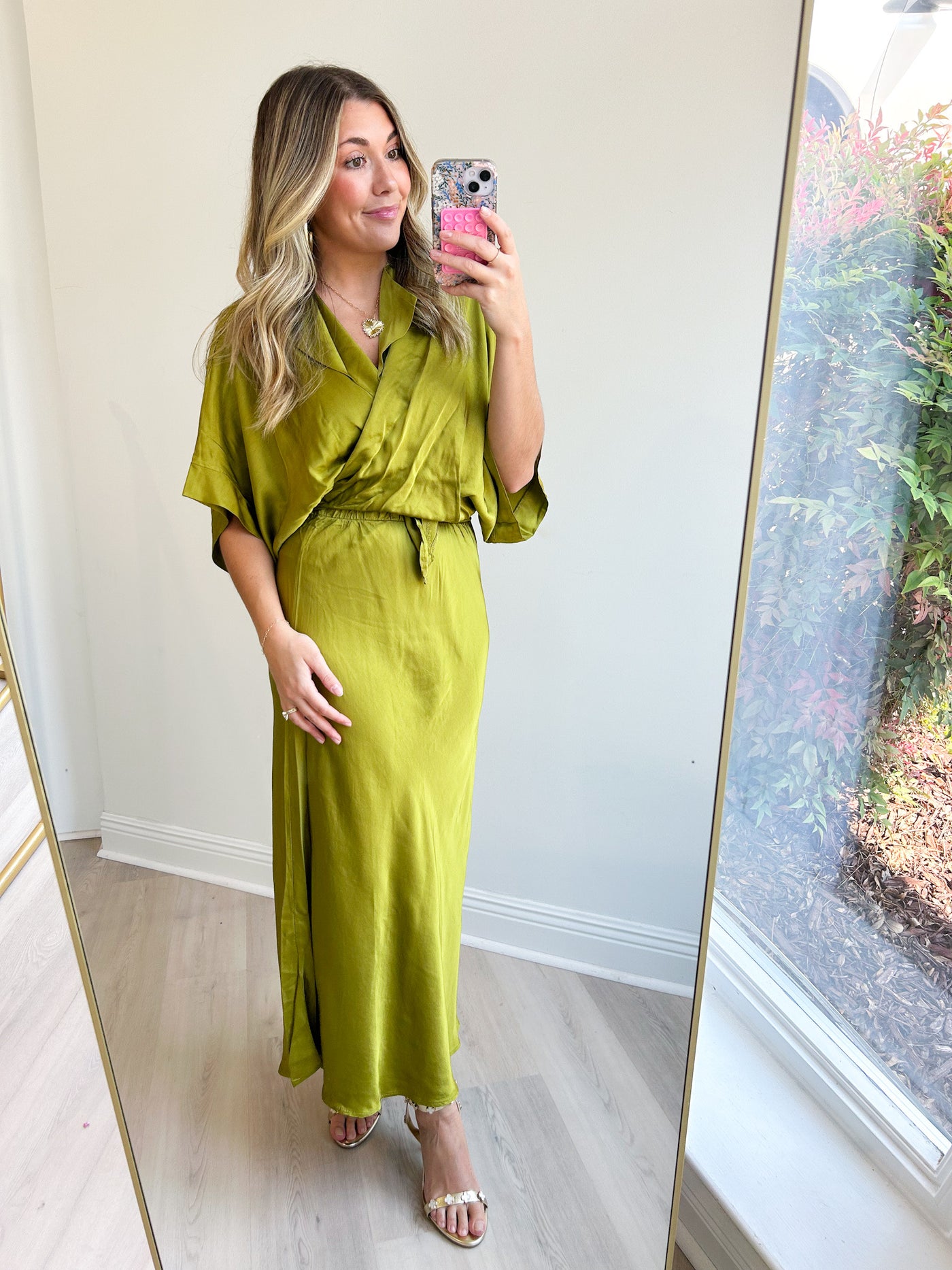 Julie Wrap Top Pickle Green OneSize