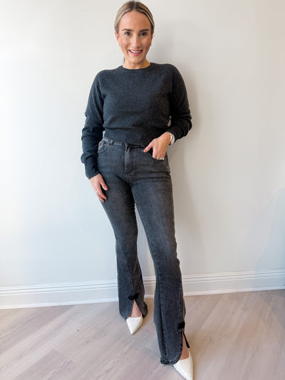 Korey Denim w Slit/ Knot Button