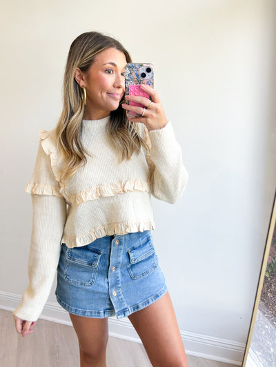 Terri Ruffle Sweater