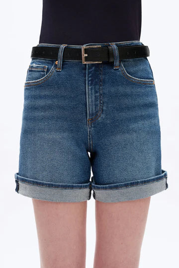 High Rise Cuffed Shorts