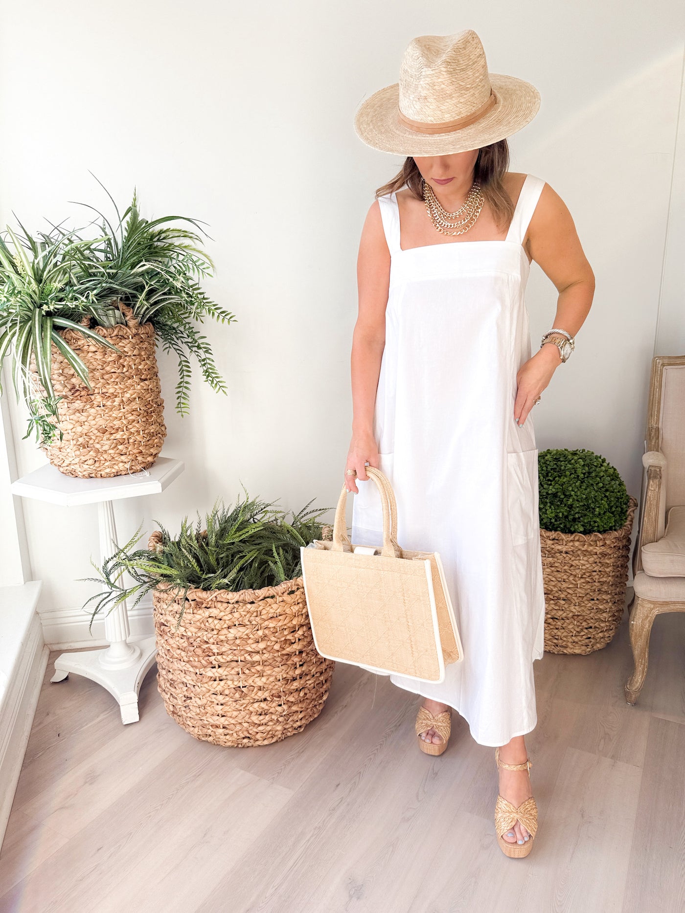 Delas Midi Dress white