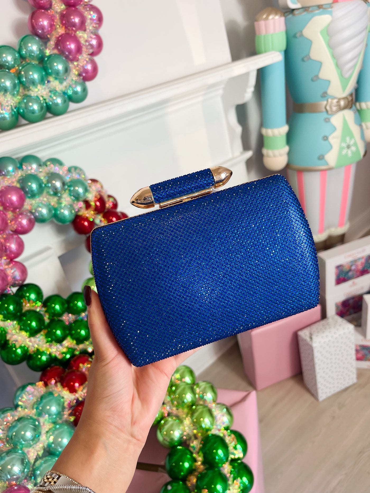 Color Rhinestone Clutch