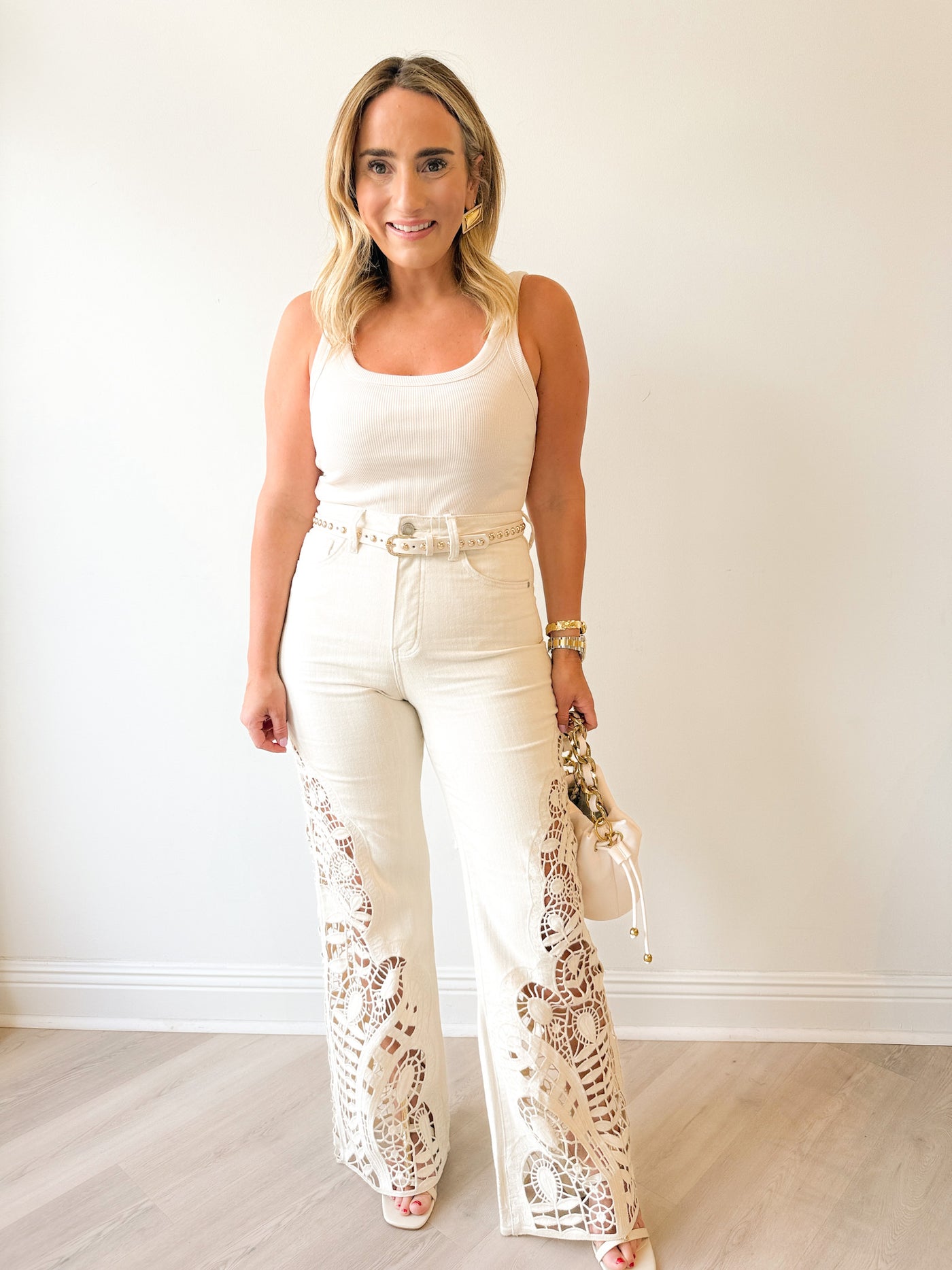 Val High Rise Lace Wide Leg