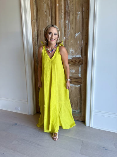 Crete Maxi Dress neon yellow