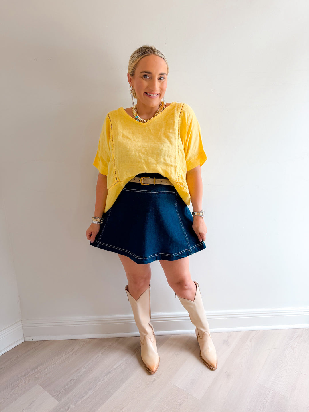Cowgirl Denim Mini Skirt