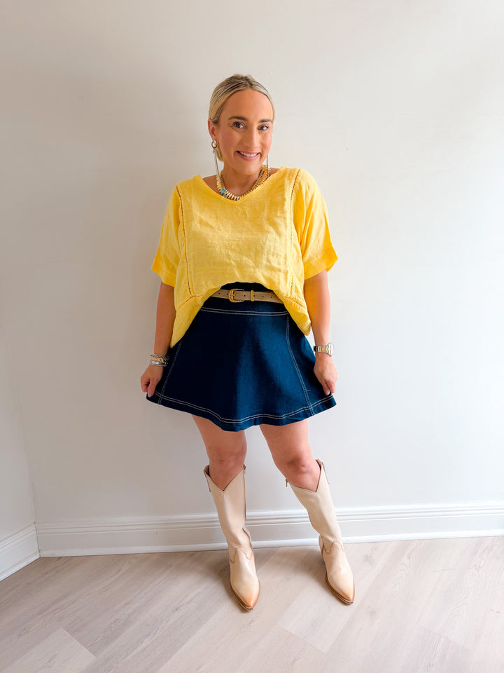 Cowgirl Denim Mini Skirt