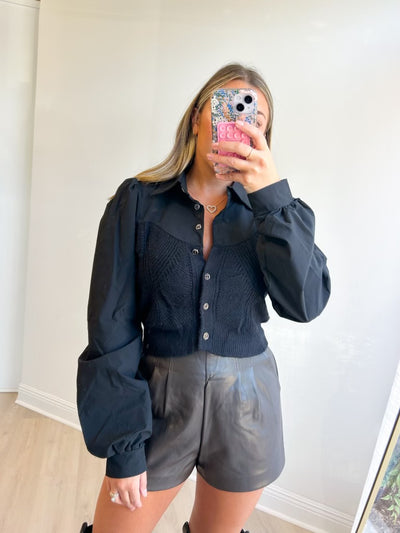 Stella Contrast Sweater Blouse