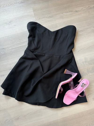 Maria Strapless Romper Black