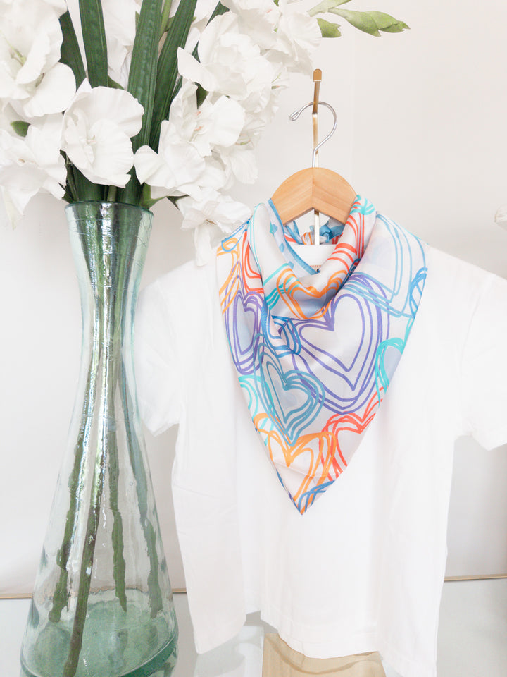 Lynn Scarf Multi Heart Graffiti