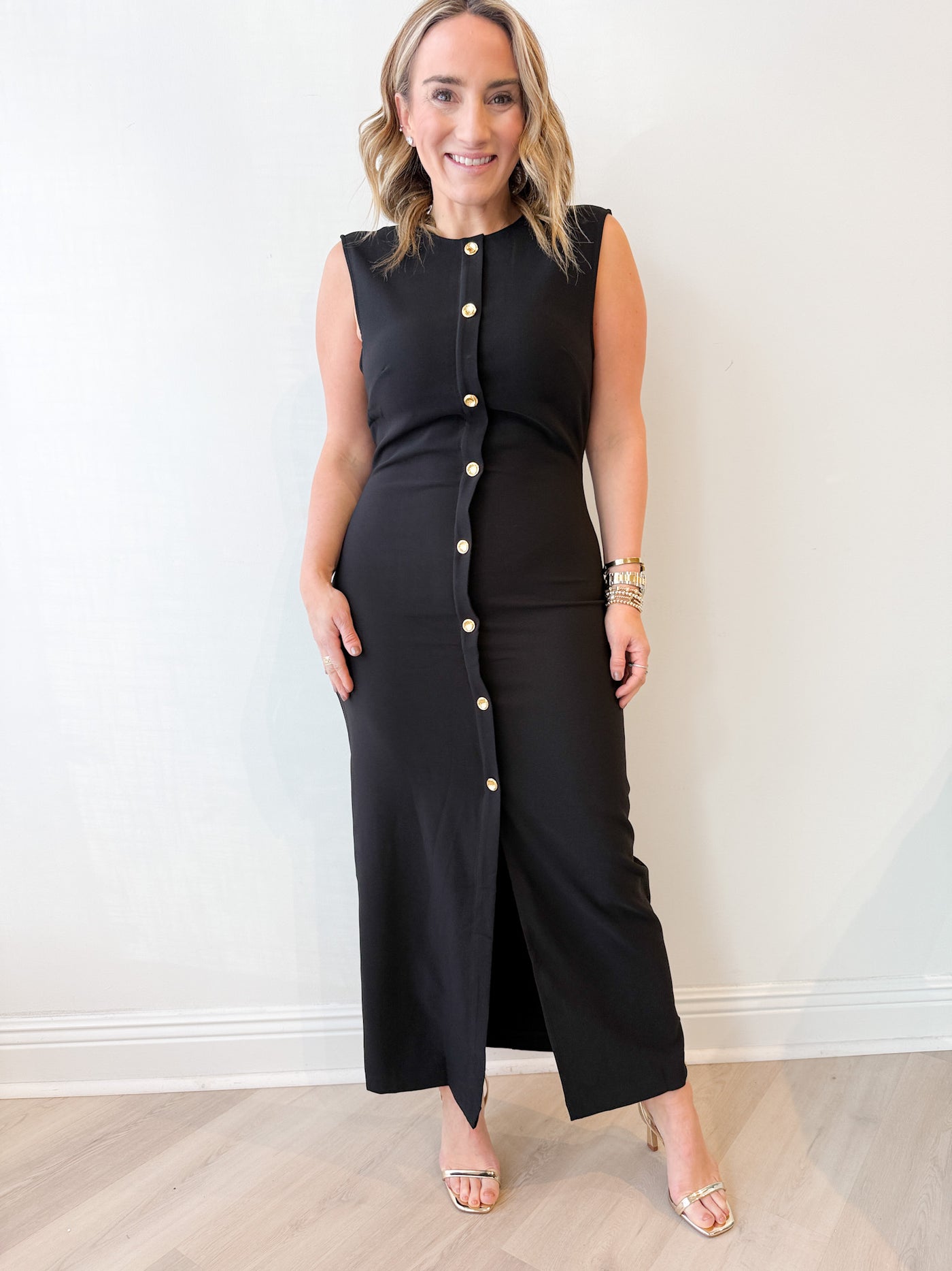 Carter Slv. Less Button Down Midi Dress