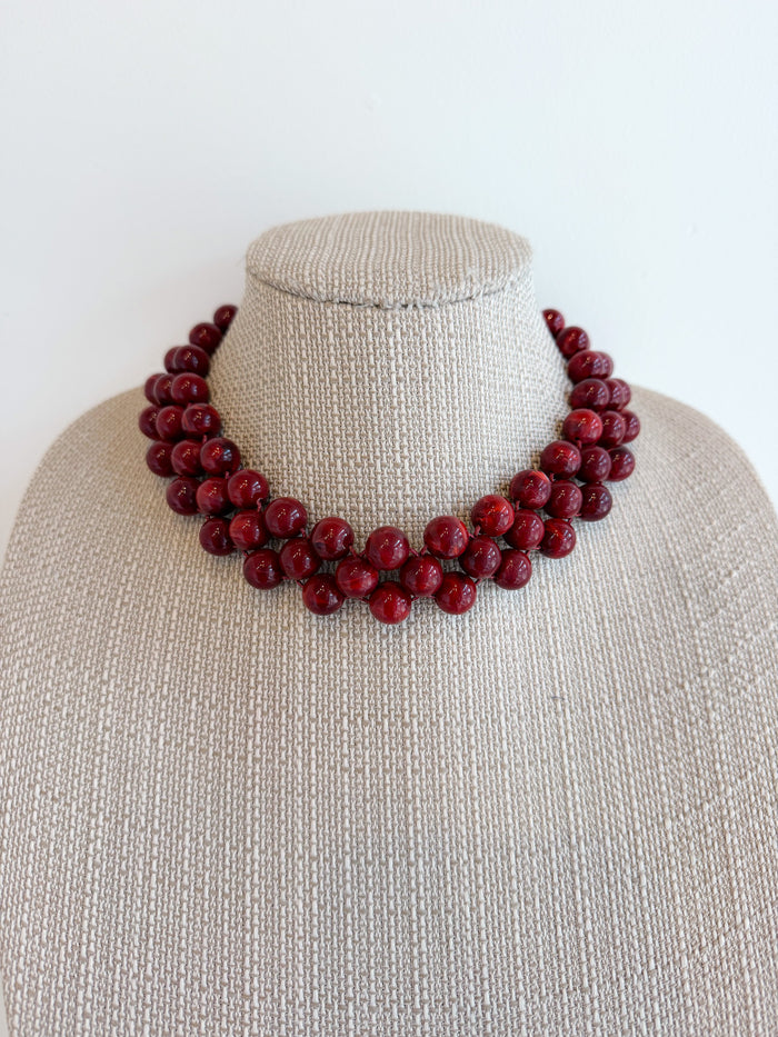 Briar Beaded Necklace cranberry OS