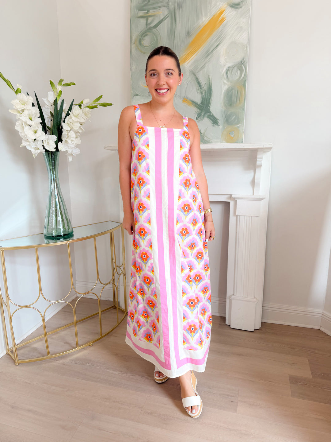Tori Print Midi Dress