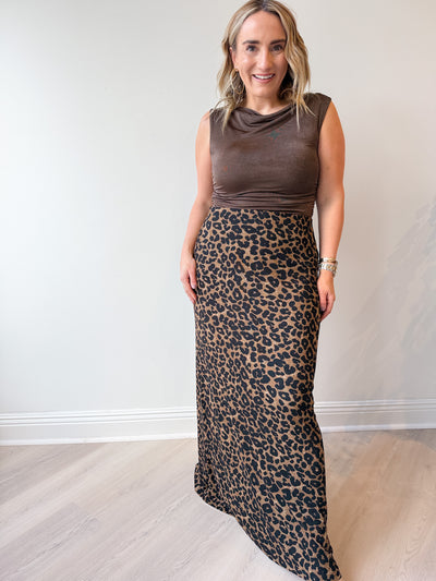 Bridgetta Print Knit Maxi Skirt