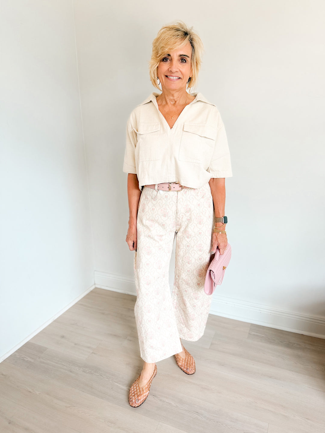 Scottie Collared V-Neck Top
