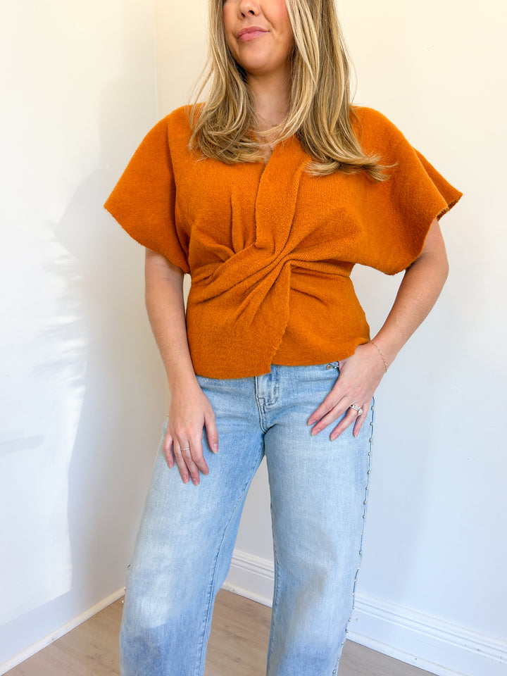Tatum Twist Front Sweater