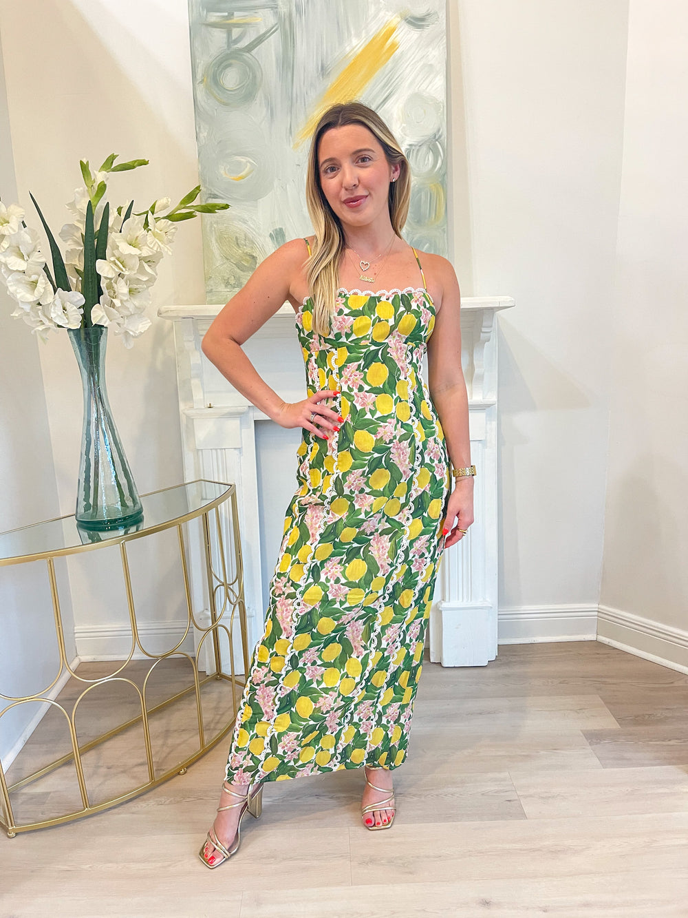Limone Cello Midi Dress