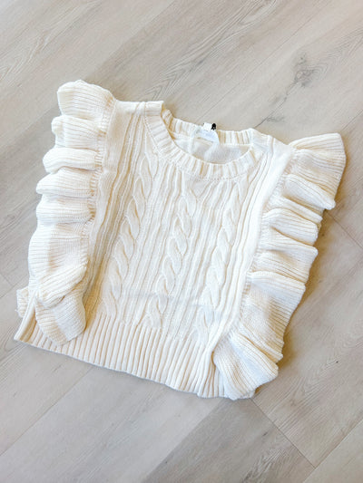 Hellen Ruffle Sleeveless Sweater