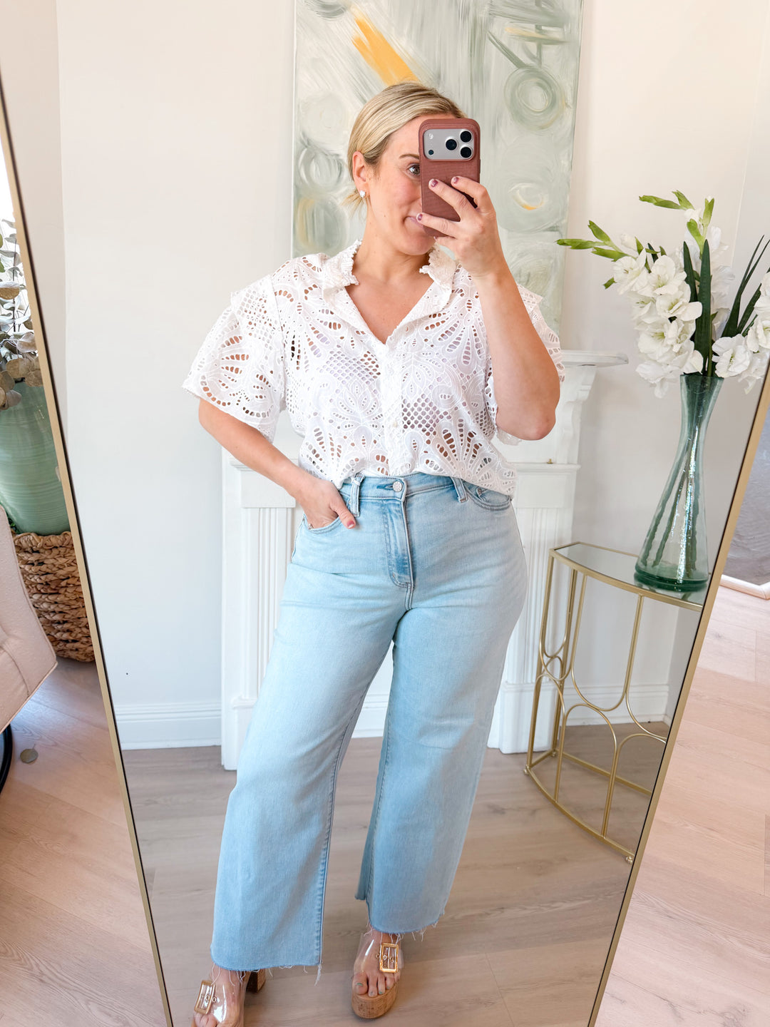 Flora Eyelet Top