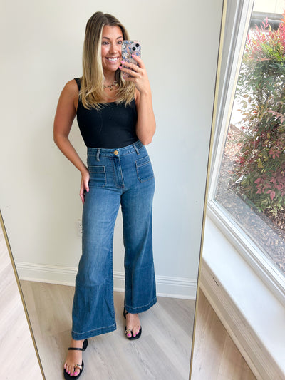 Meg High Rise Wide Leg Jean