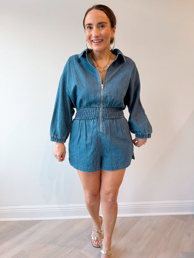 Liliana Romper medium wash