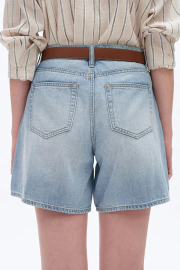Mid Rise Denim Shorts