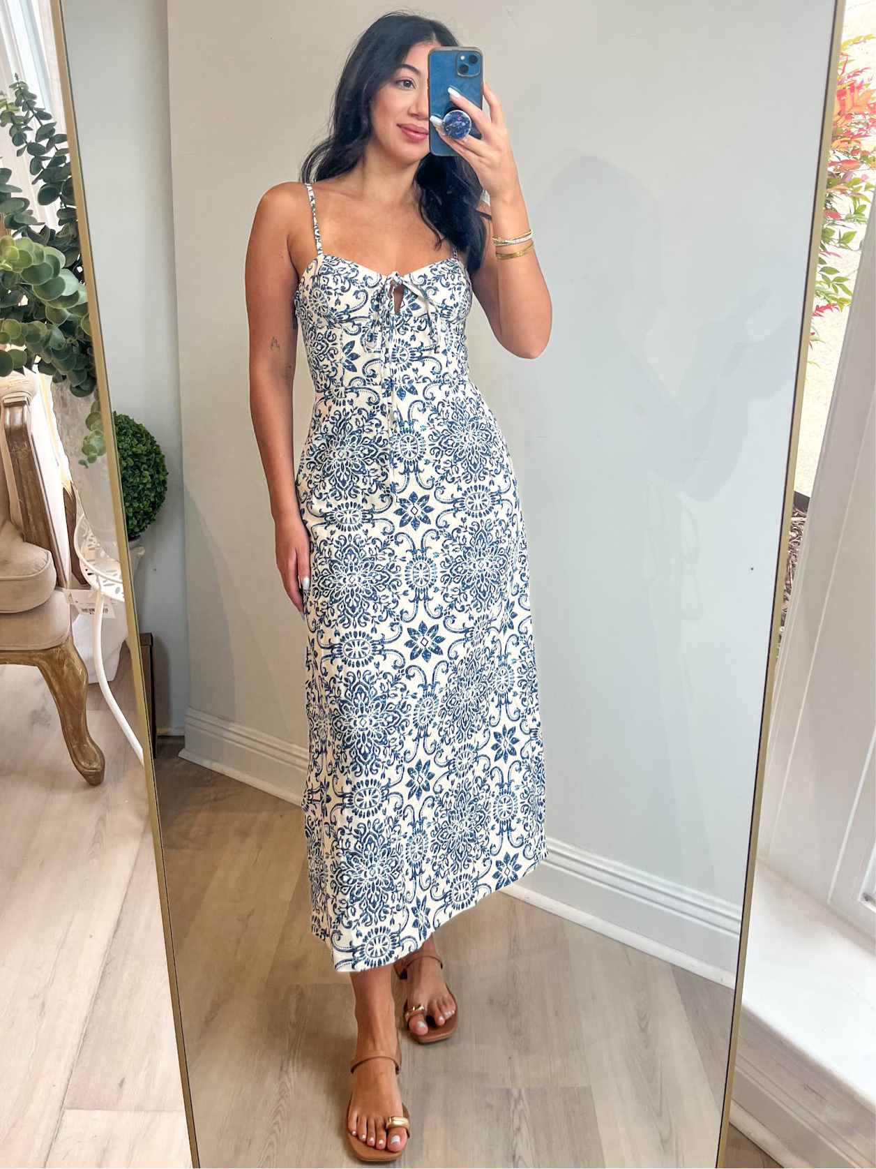 Pixie Front Tie Maxi Dress