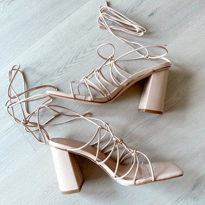 Untold Tie-Up Heel nude