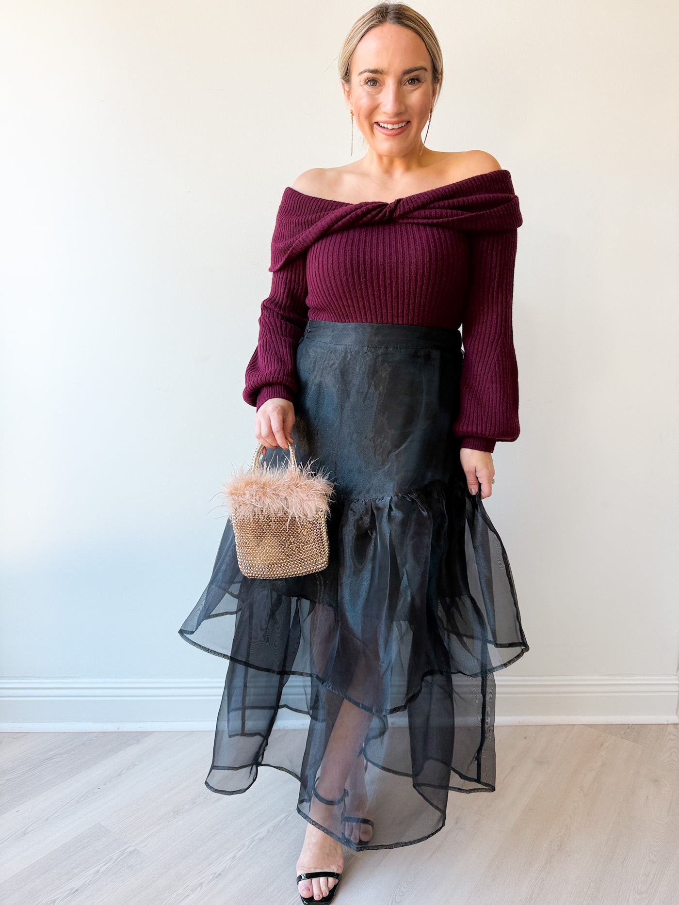 Tilde Twist Off Shoulder Sweater