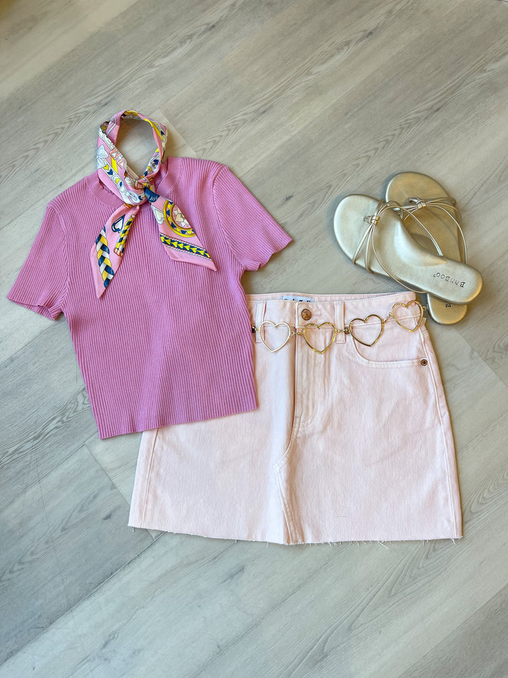 Malibu Mid Waist Mini Skirt