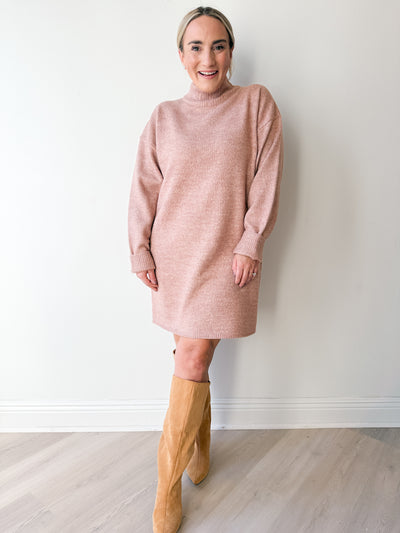 Ella Mock Neck Sweater Dress