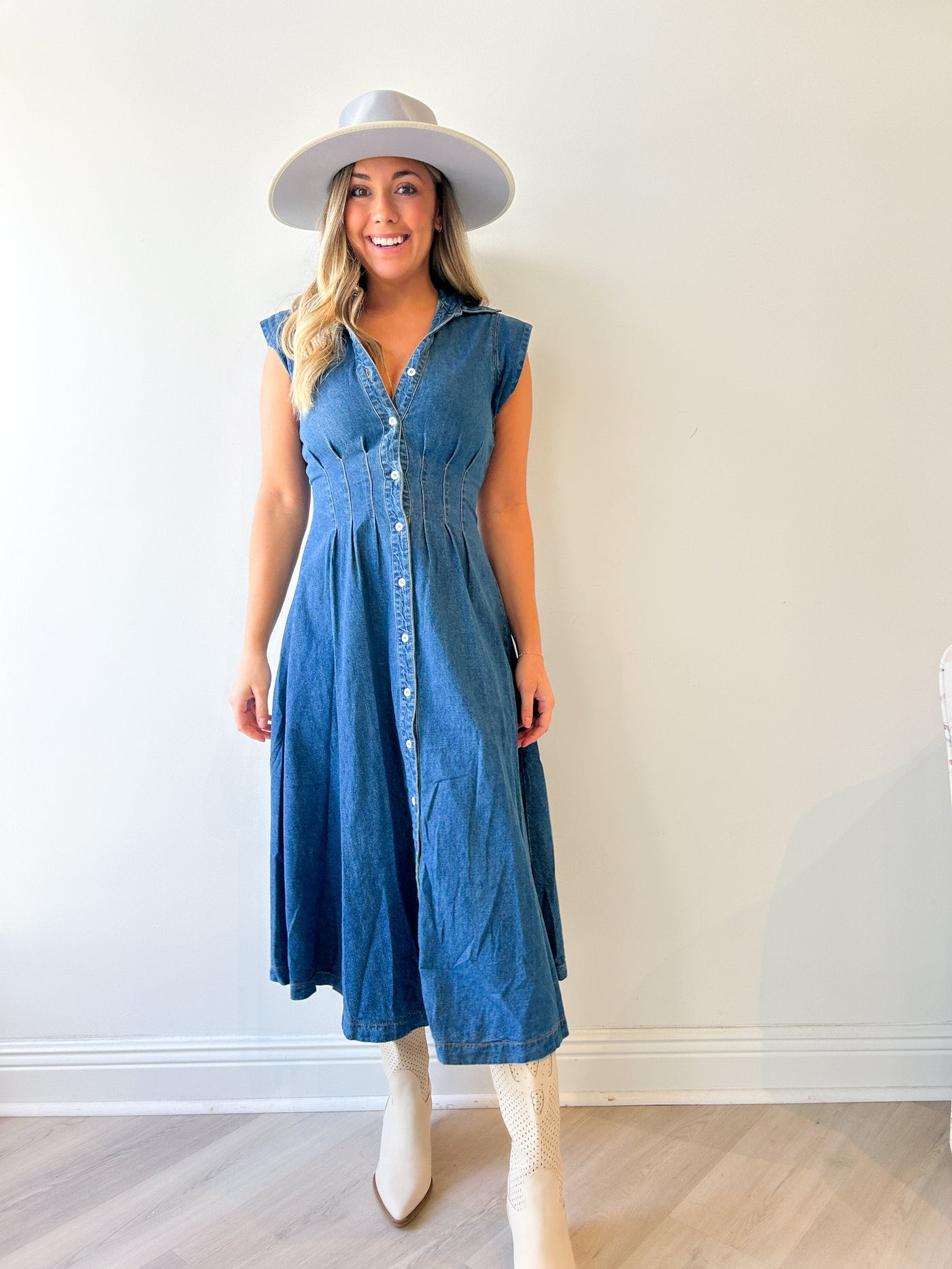 Blair Denim Midi Dress