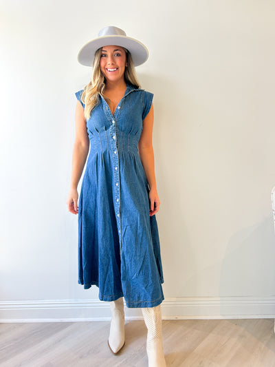Blair Denim Midi Dress