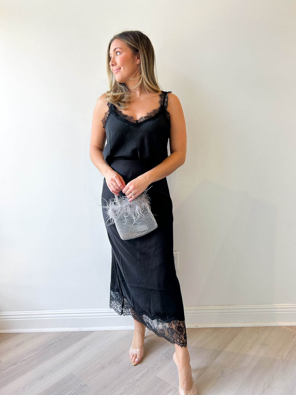 Uma Lace Satin Cami