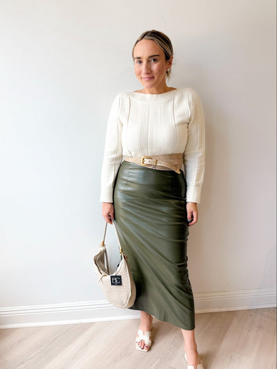 Rosemarie Vegan Midi Skirt