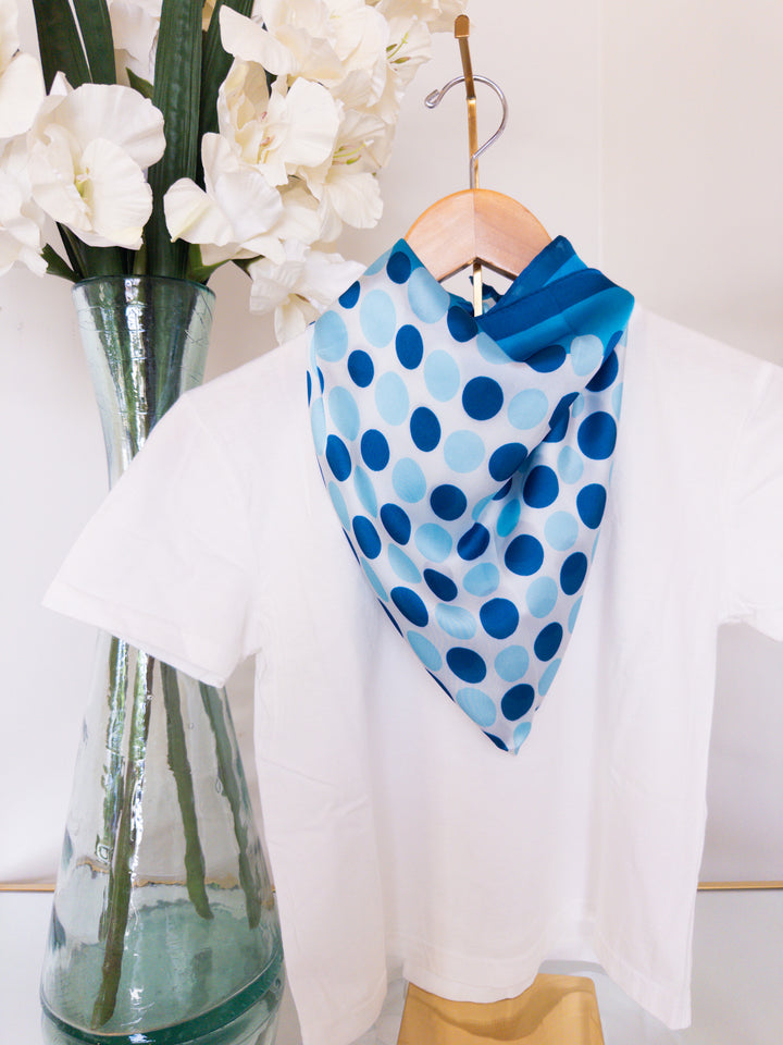 Lynn Scarf Blue Polkadot