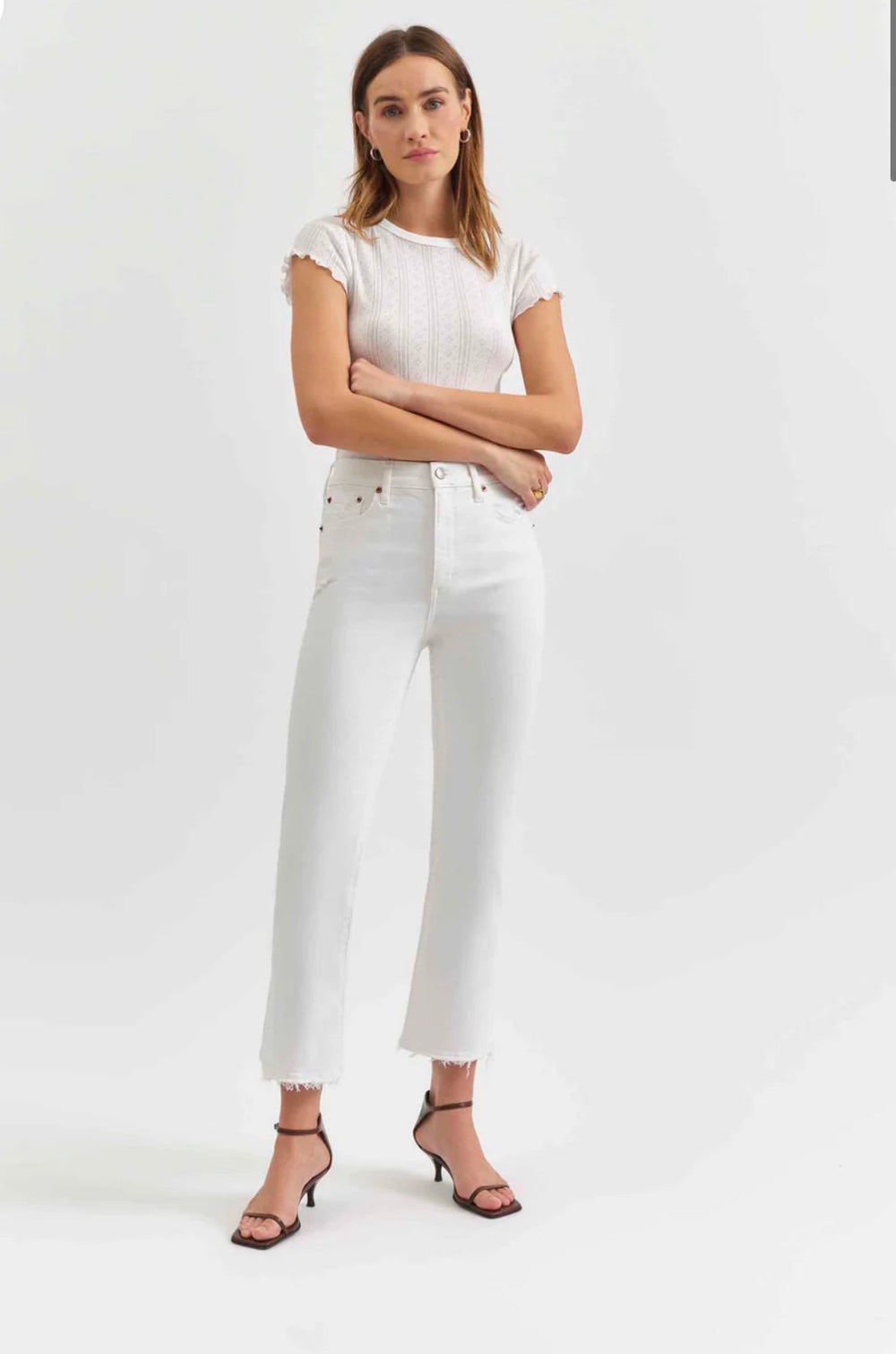 Shy Girl High Rise Crop Flare