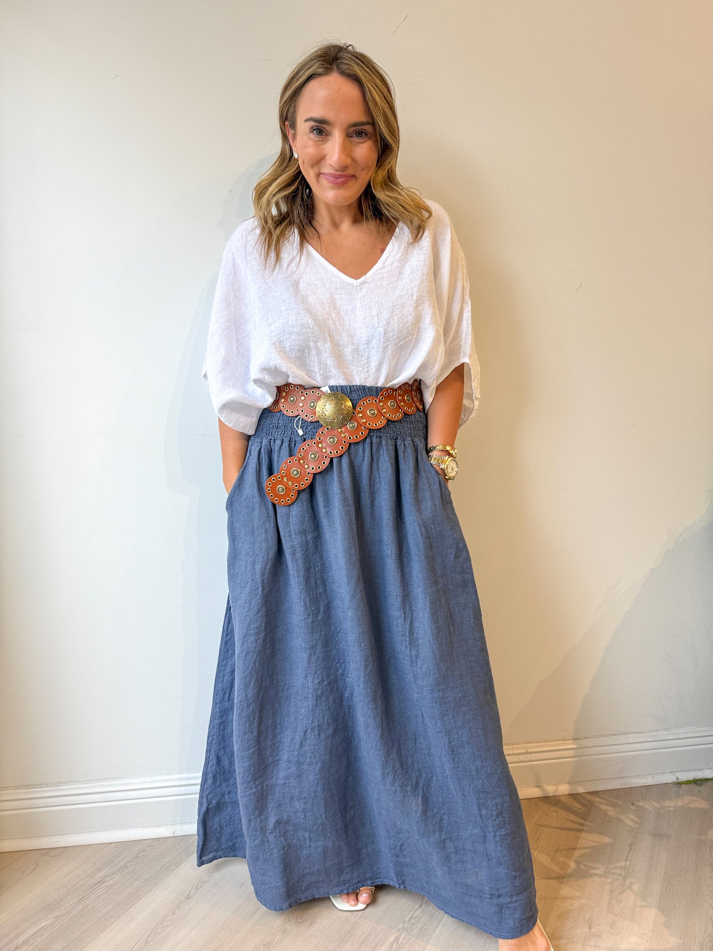Twill Linen Skirt