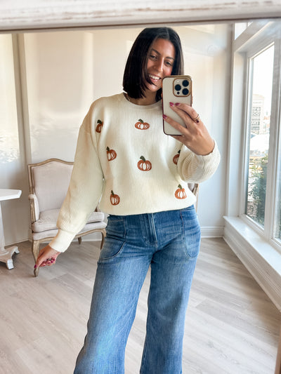 Pumpkin Knit Sweater