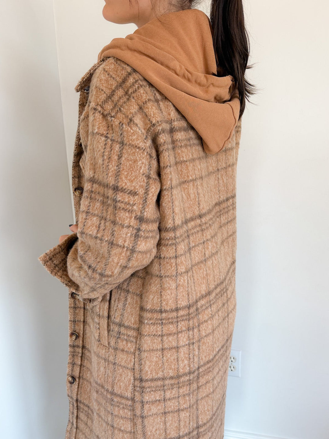 Kallie Hoodie Plaid Jacket