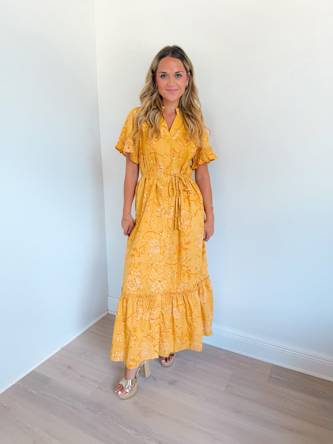 Beth Button Down Midi